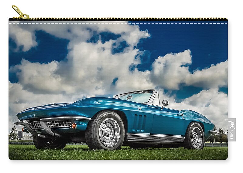 1963 Carry-all Pouch featuring the photograph 1966 Corvette Stingray by Ron Pate