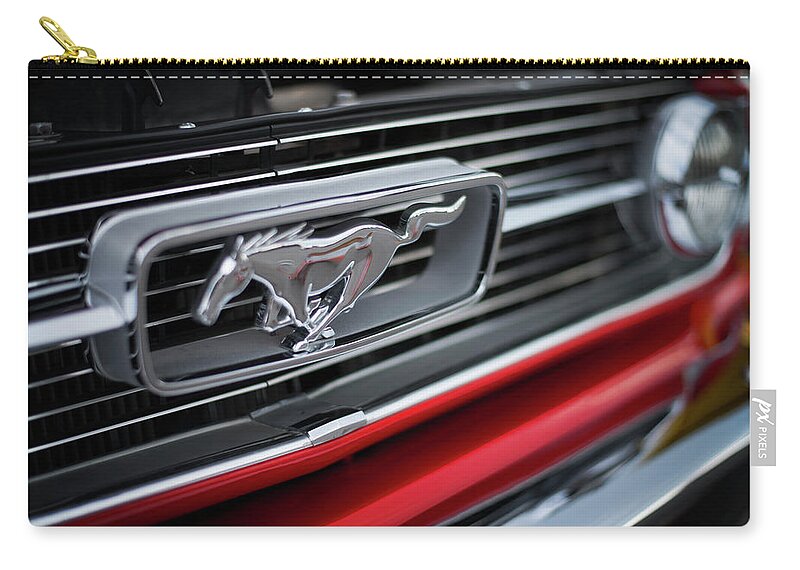 Car Zip Pouch featuring the photograph 1967 Mustang by Bill Cubitt