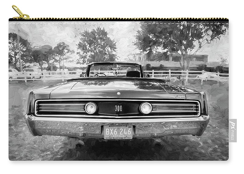 1968 Chrysler 300 Convertible Zip Pouch featuring the photograph 1968 Chrysler 300 Convertible by Rich Franco
