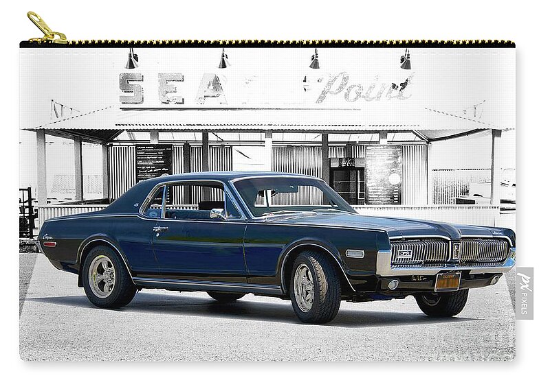 Automobile Zip Pouch featuring the photograph 1968 Mercury Cougar XR-7 GT by Dave Koontz