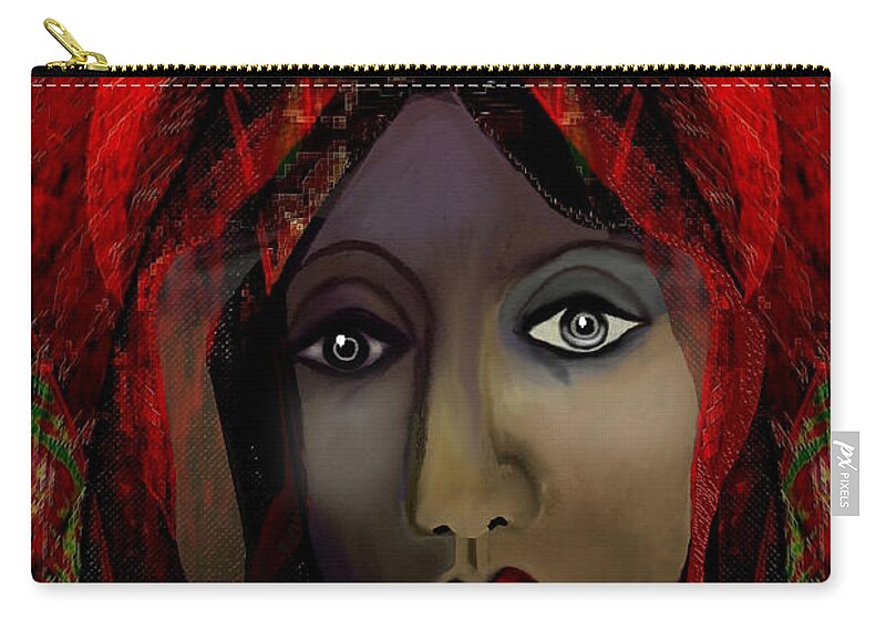  Zip Pouch featuring the digital art 1980 - Leading into temptation 2017 by Irmgard Schoendorf Welch