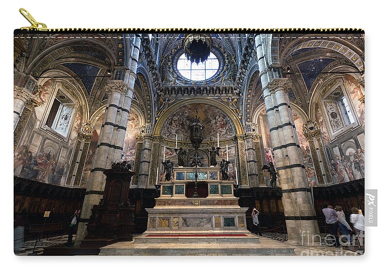 Interior Of Siena Cathedral Italian Duomo Di Siena With Mosaic