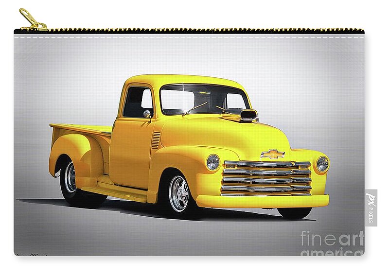 Automobile Zip Pouch featuring the photograph 1953 Chevrolet 3100 Stepside Pickup #6 by Dave Koontz
