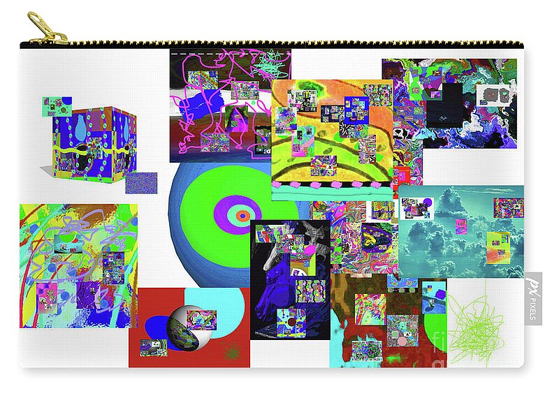 Walter Paul Bebirian Zip Pouch featuring the digital art 2-22-2016abcdefghijklmnopqrtuvwxyzabcdefghi by Walter Paul Bebirian