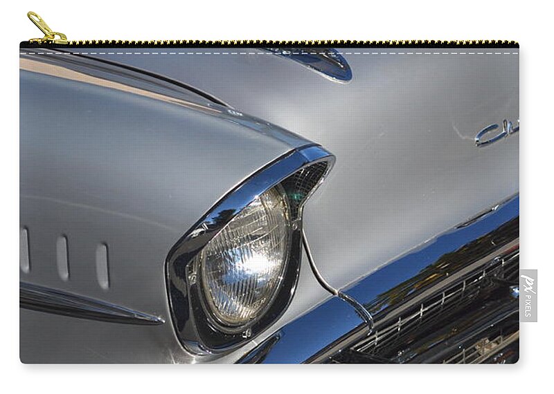  Zip Pouch featuring the photograph 57 Chevy #2 by Dean Ferreira