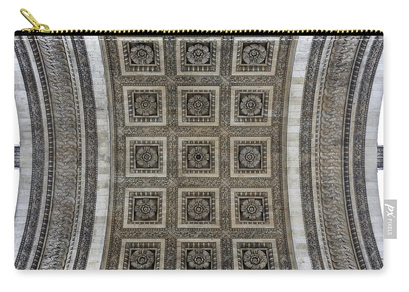 Europe Zip Pouch featuring the photograph Arc de Triomphe detail #2 by Dutourdumonde Photography