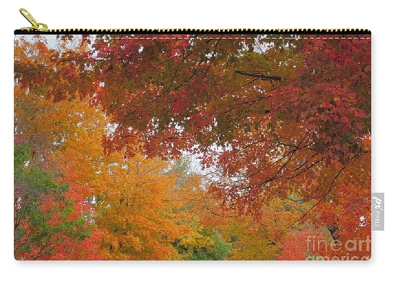 Photography Zip Pouch featuring the photograph Autumn Rainbow #2 by Kathie Chicoine