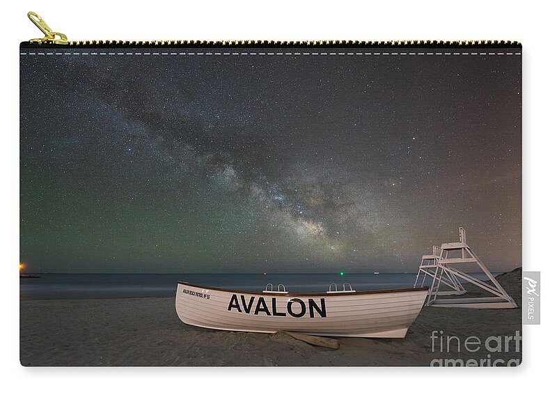 Avalon Zip Pouch featuring the photograph Avalon Milky Way #2 by Michael Ver Sprill