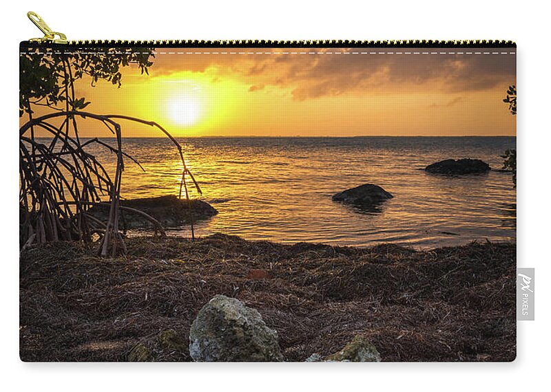 Sunset Zip Pouch featuring the photograph Bahia Honda Sunset #2 by David Hart