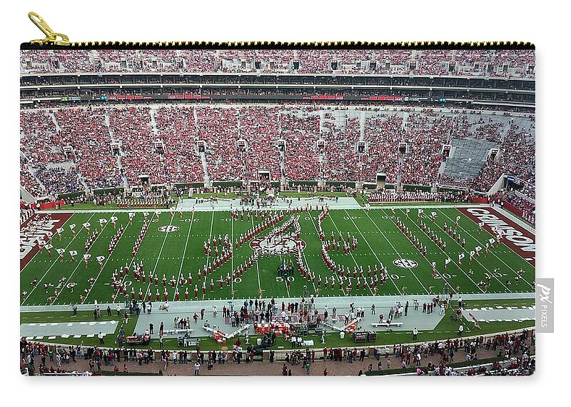 Gameday Zip Pouch featuring the photograph Bama A Panorama by Kenny Glover