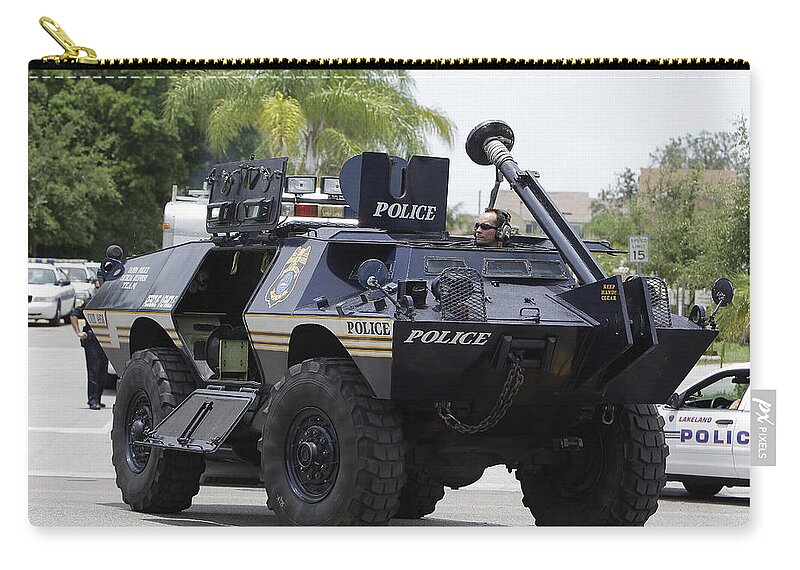 Cadillac Gage Commando Zip Pouch featuring the photograph Cadillac Gage Commando #2 by Mariel Mcmeeking