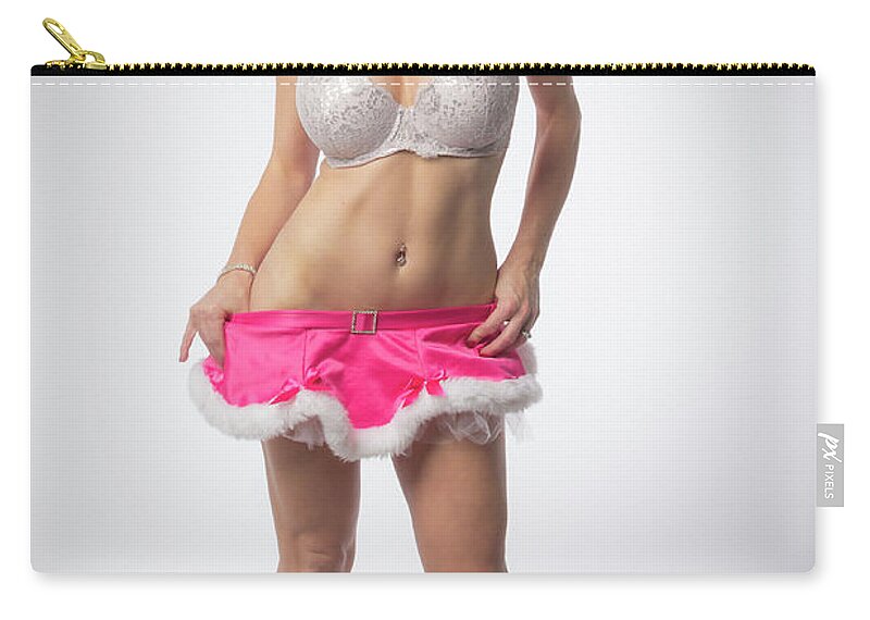 Christmas Carry-all Pouch featuring the photograph Christmas boudoir by La Bella Vita Boudoir