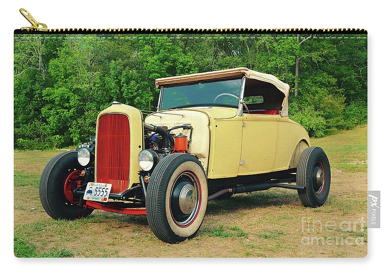 Cars Zip Pouch featuring the photograph Classic Cars - 1929 Ford Roadster Hot Rod #2 by Jason Freedman