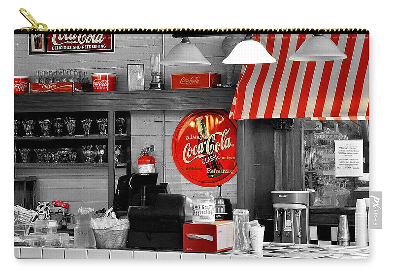 Coca Cola Zip Pouch featuring the photograph Coca Cola by Todd Hostetter