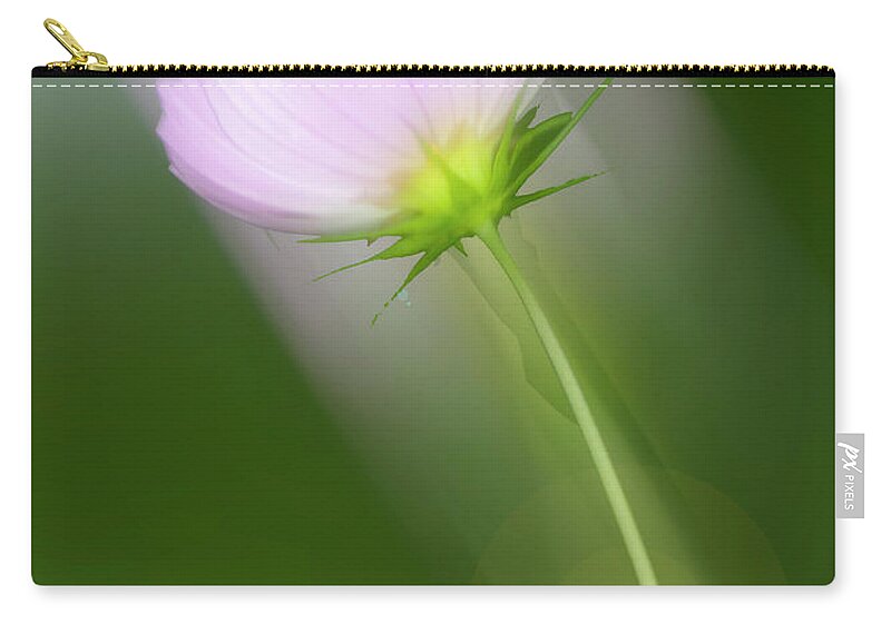Cosmos Zip Pouch featuring the digital art Cosmos Flower #2 by A Macarthur Gurmankin