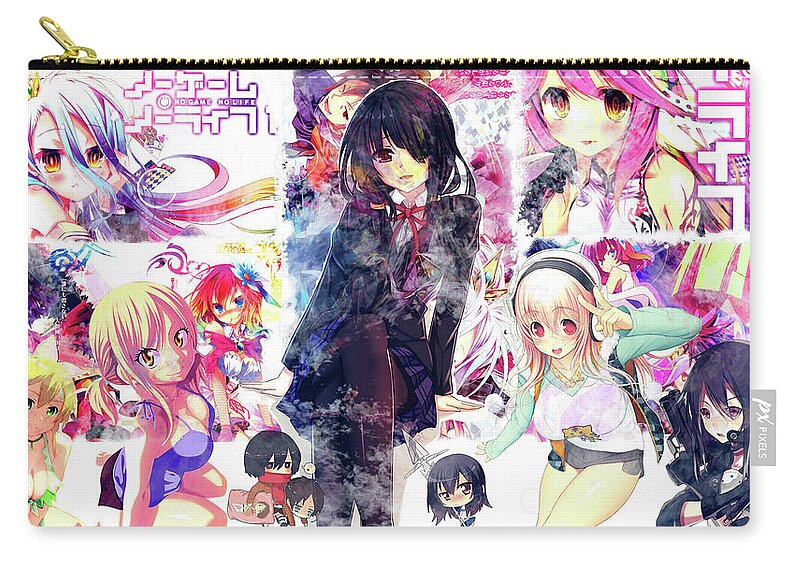 Crossover Zip Pouch featuring the digital art Crossover #2 by Maye Loeser