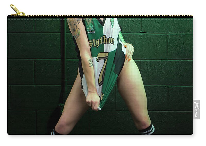 Implied Nude Carry-all Pouch featuring the photograph Danni--slytherin by La Bella Vita Boudoir