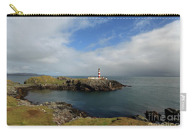 Eilean Glas Lighthouse Zip Pouch featuring the photograph Eilean Glas Lighthouse #3 by Maria Gaellman