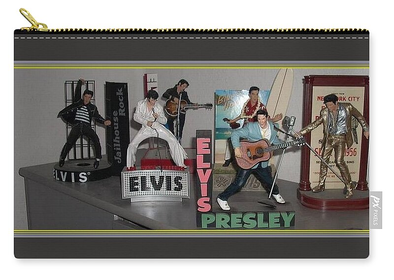 Elvis Presley Zip Pouch featuring the photograph Elvis Presley #2 by Mariel Mcmeeking