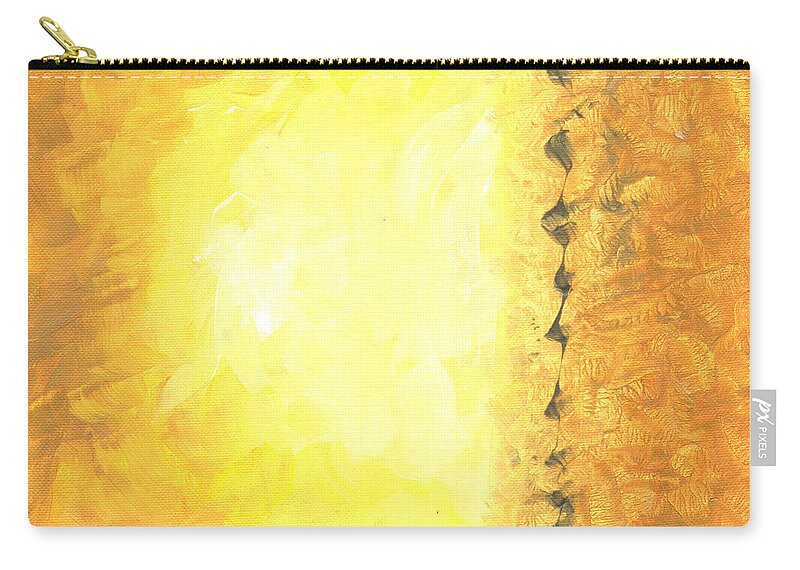 Artoffoxvox Zip Pouch featuring the painting Emergence Painting #1 by Kristen Fox