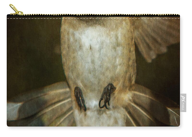 Female Ruby-throated Hummingbird Zip Pouch featuring the photograph Female Ruby-Throated Hummingbird #2 by Robert L Jackson