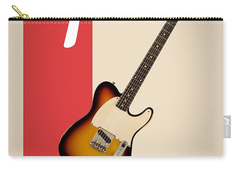 Fender Esquirer Zip Pouch featuring the photograph Fender Esquire 59 #2 by Mark Rogan