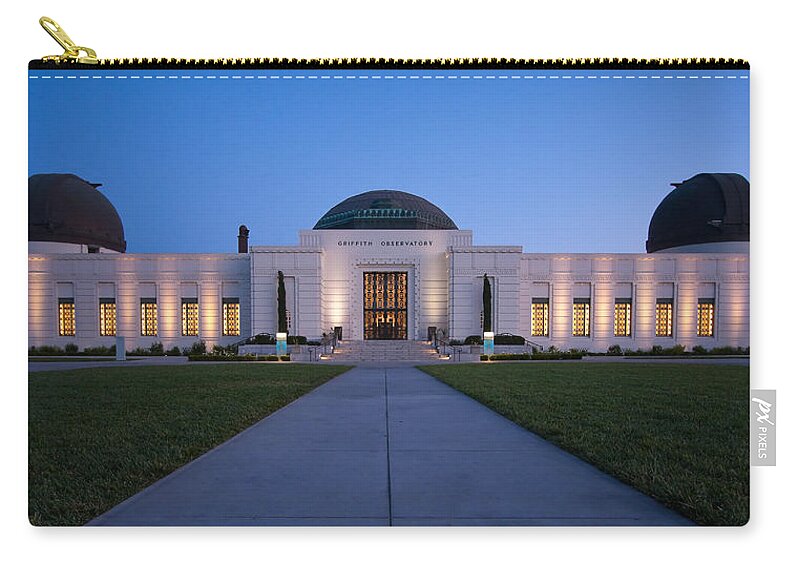 3scape Zip Pouch featuring the photograph Griffith Observatory #2 by Adam Romanowicz