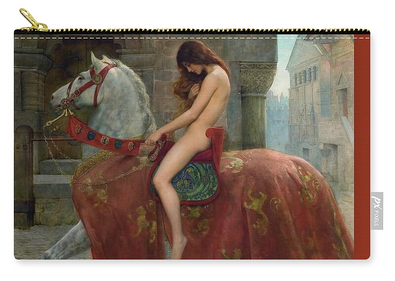 Lady Carry-all Pouch featuring the painting Lady Godiva by John Collier
