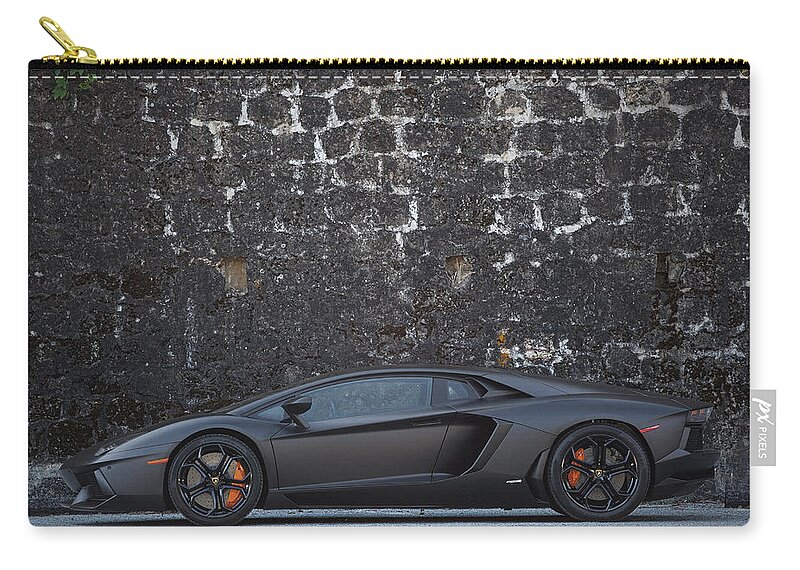 Lamborghini Zip Pouch featuring the photograph #Lamborghini #Aventador #2 by ItzKirb Photography