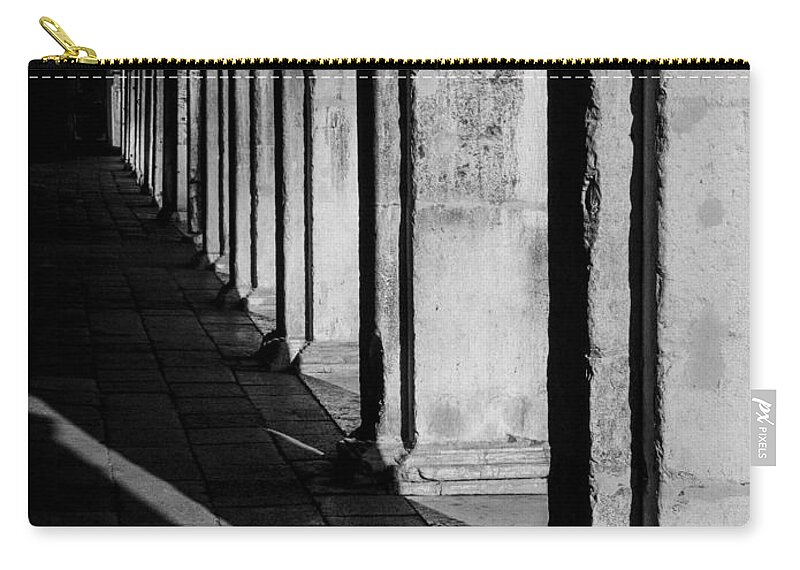 Columns Zip Pouch featuring the photograph Light and Shadow #2 by David Kay