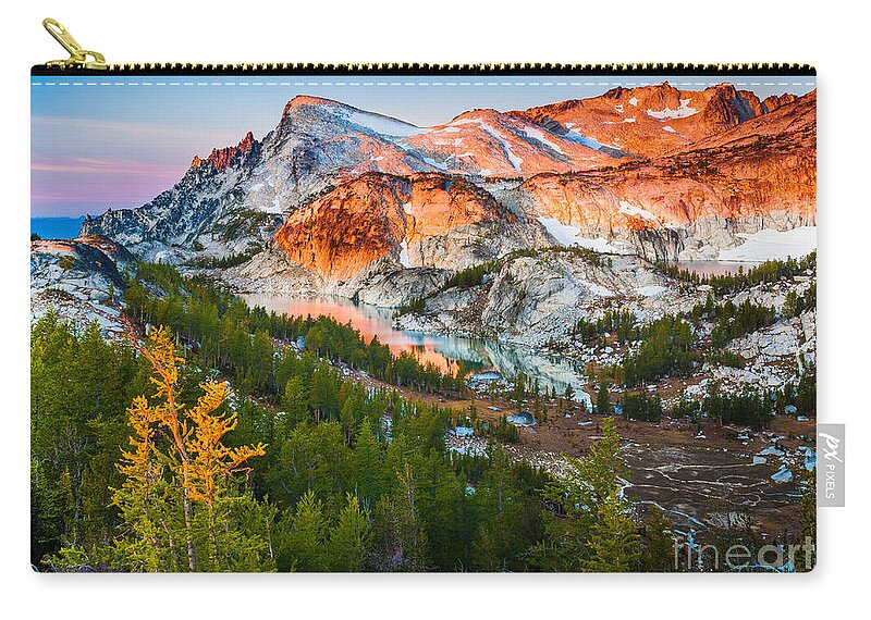 Alpine Lakes Wilderness Zip Pouch featuring the photograph Little Annapurna #2 by Inge Johnsson