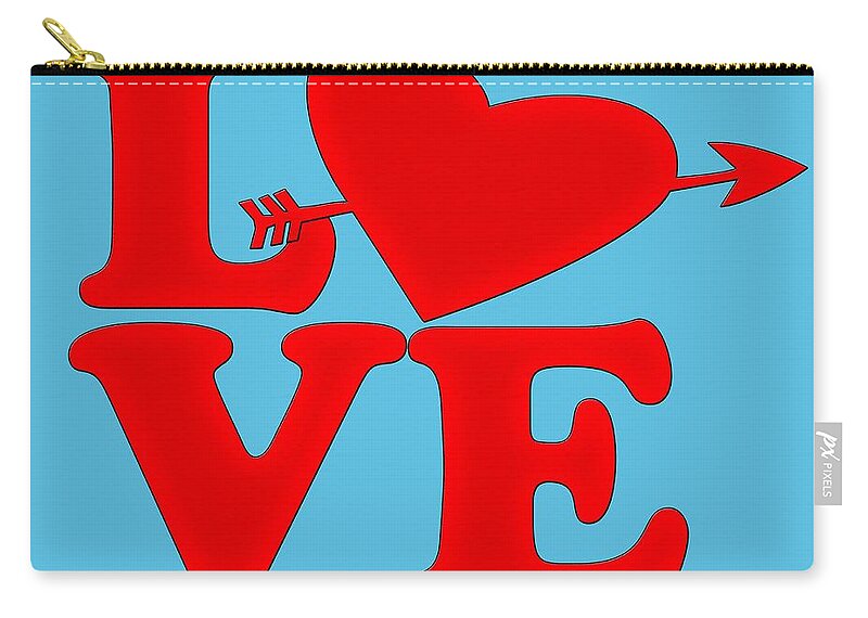 Love Zip Pouch featuring the digital art Love #2 by Bill Cannon