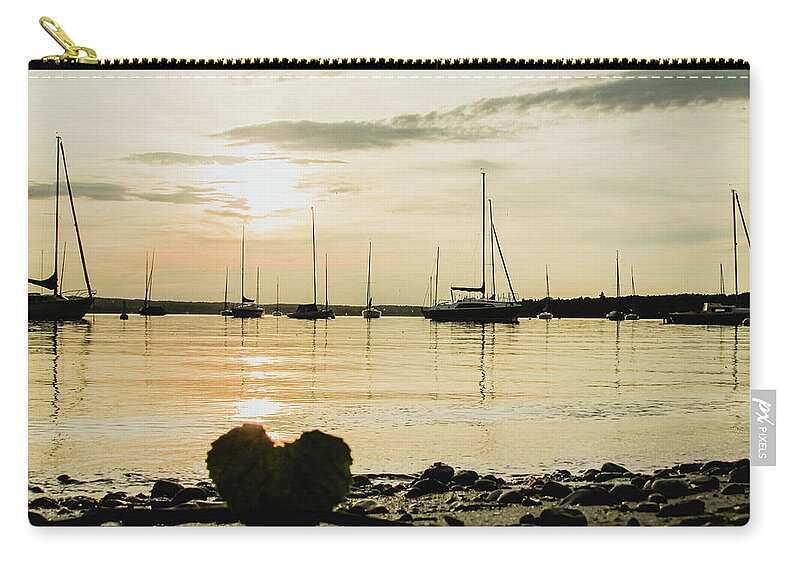 Sunset Zip Pouch featuring the photograph Love Sunset #2 by Cesar Vieira