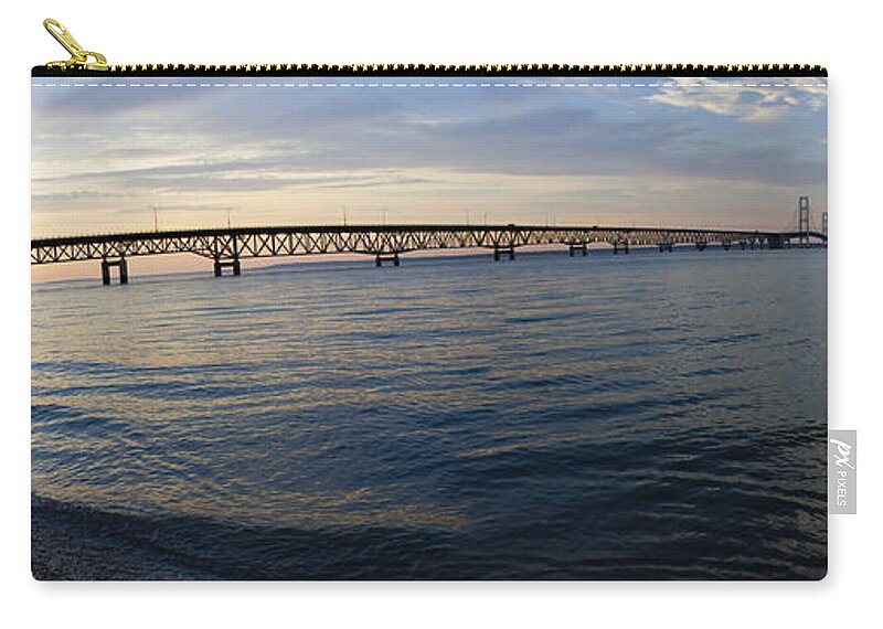 Mackinaw Zip Pouch featuring the photograph Mackinac Bridge #2 by Tara Lynn