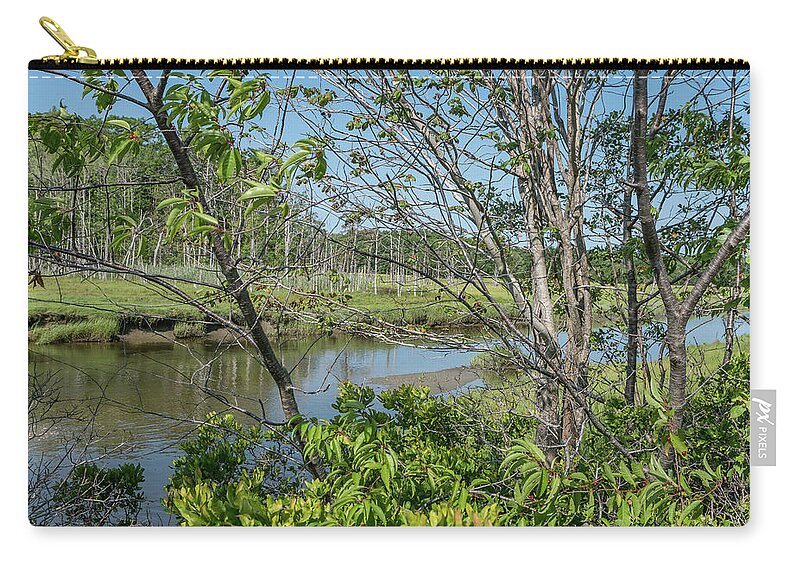 Maine Zip Pouch featuring the photograph Marsh #2 by Jane Luxton