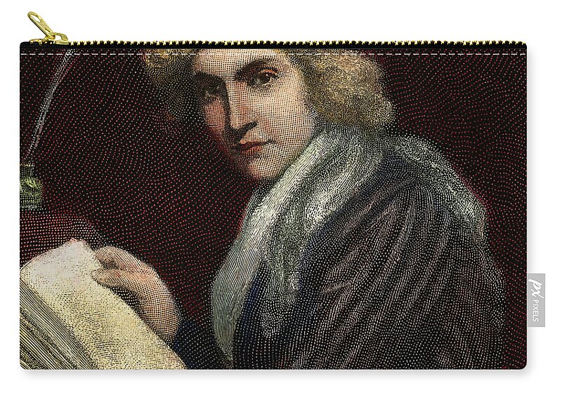 1790s Zip Pouch featuring the drawing Mary W. Godwin, 1759-1797 #2 by Granger