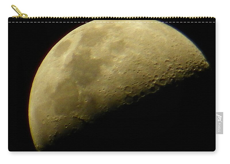 Moon Zip Pouch featuring the photograph Moon #3 by Gerald Kloss