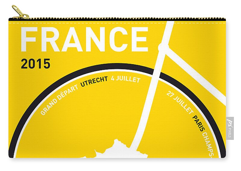 2015 Carry-all Pouch featuring the digital art My Tour De France Minimal Poster by Chungkong Art