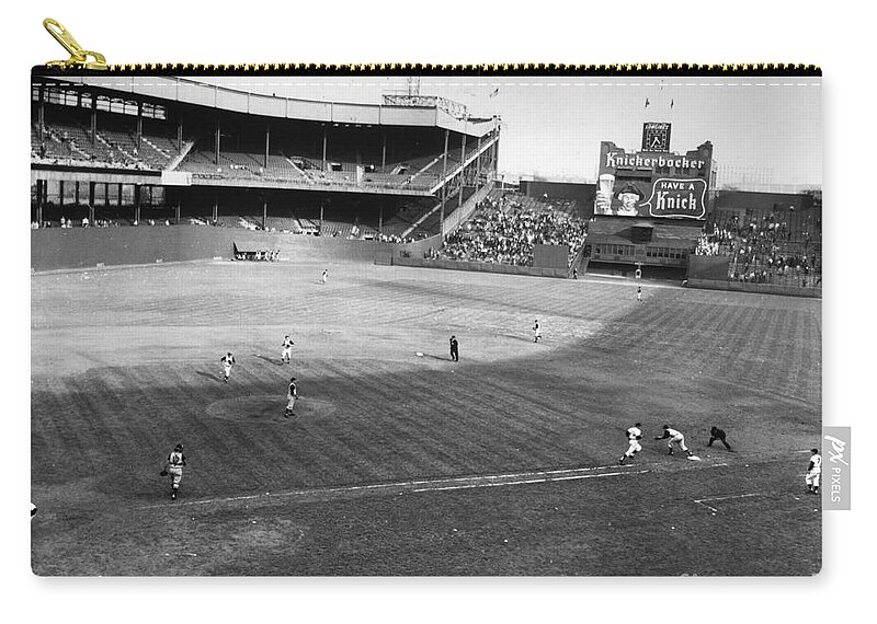 1957 Zip Pouch featuring the photograph New York Polo Grounds #4 by Granger