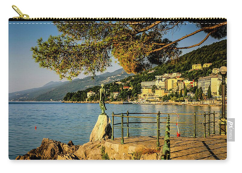 First Zip Pouch featuring the photograph Opatija Croatia #2 by Chris Smith