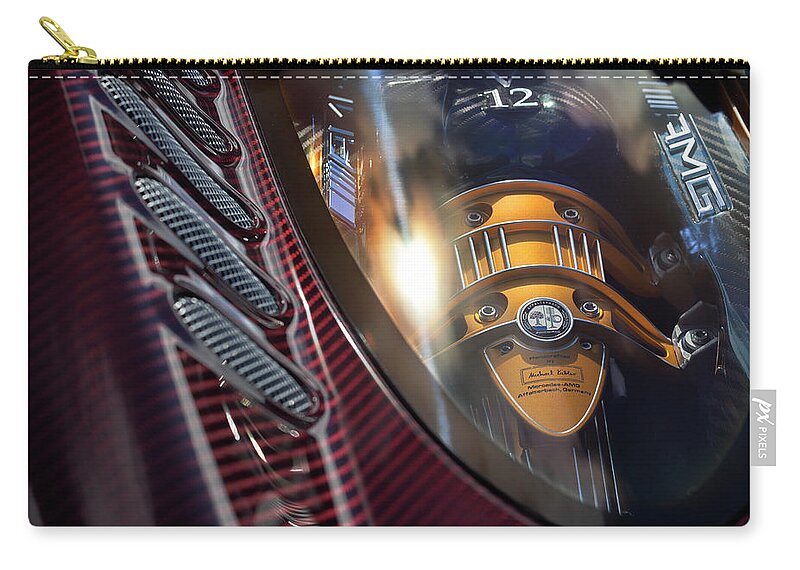 Pagani Huayra Zip Pouch featuring the photograph #Pagani #Huayra #Roadster #Print #2 by ItzKirb Photography