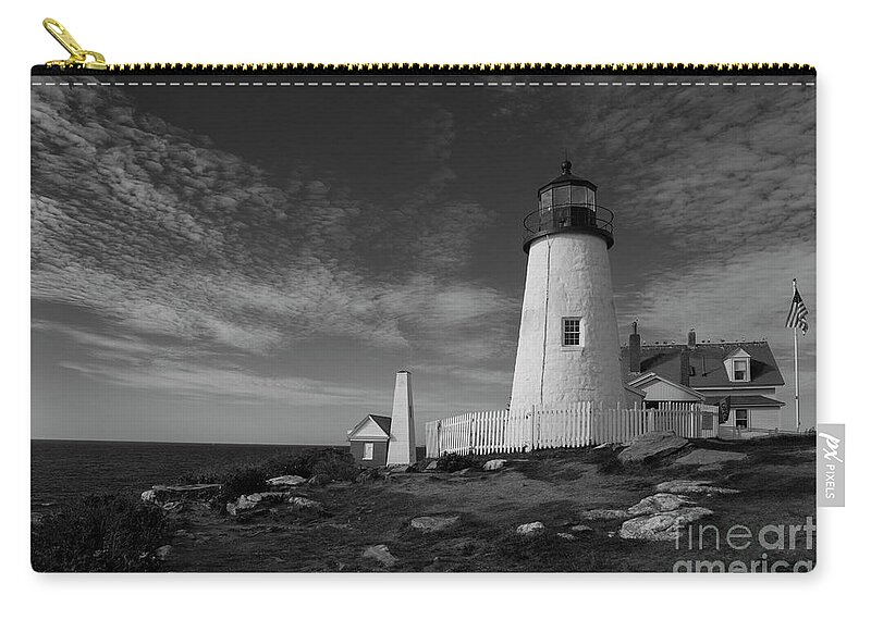 Pemaquid Zip Pouch featuring the photograph Pemaquid Lighthouse #2 by Timothy Johnson