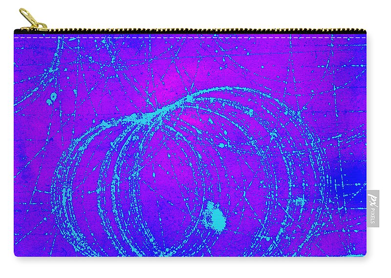 Cloud Chamber Zip Pouch featuring the photograph Positron Tracks #2 by Omikron