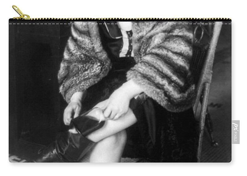 Culture Zip Pouch featuring the photograph Prohibition, Flapper Flask Fashion #2 by Science Source