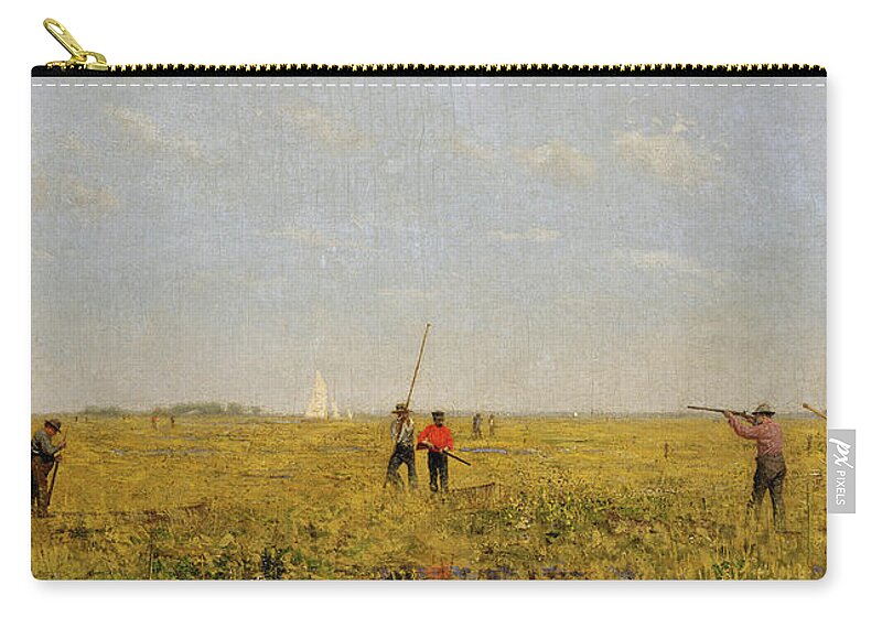 America Zip Pouch featuring the painting Pushing for Rail #2 by Thomas Eakins