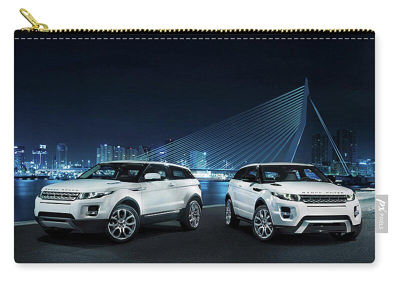 Range Rover Zip Pouch featuring the photograph Range Rover #2 by Mariel Mcmeeking