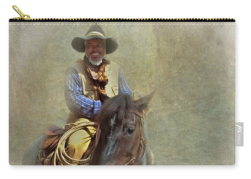 Americana Zip Pouch featuring the photograph Ride em Cowboy #2 by David and Carol Kelly