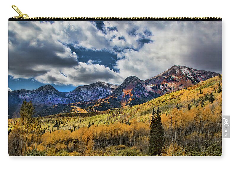 Autumn Zip Pouch featuring the photograph Rocky Mountain Fall by Mark Smith