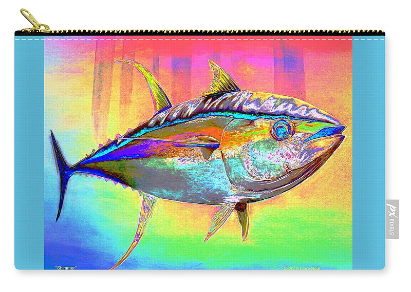 Tuna Zip Pouch featuring the digital art Shimmer by Larry Beat