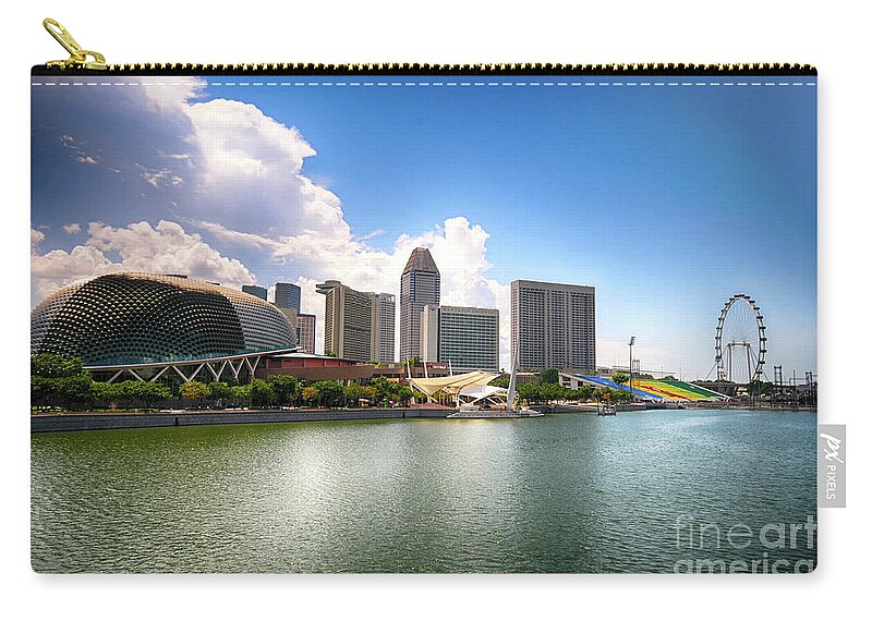 Singapore Zip Pouch featuring the photograph Singapore #2 by Charuhas Images